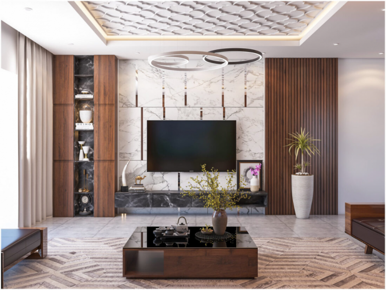 Desain Backdrop TV Elegan untuk Interior Mewah Ruang Keluarga
