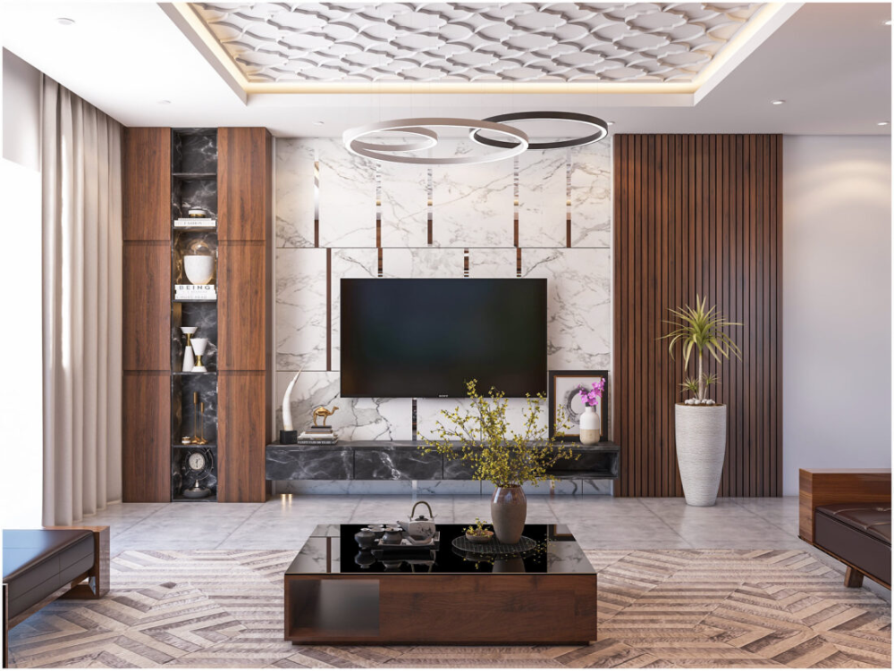 Desain Backdrop TV Elegan untuk Interior Mewah Ruang Keluarga