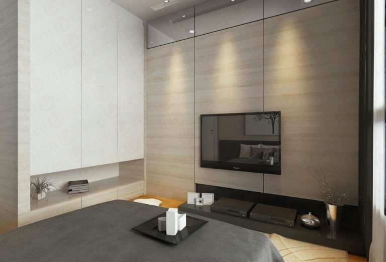 Tampilan Modern untuk Interior Ruang Keluarga dengan Backdrop TV
