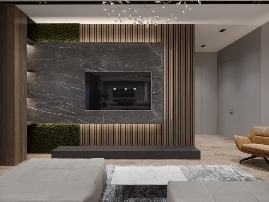 Ruang Keluarga Semakin Kekinian dengan Backdrop TV